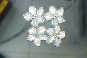 亚克力花卉工艺品配件 批发定制ABS与亚克力材质的花耳环与相框应用